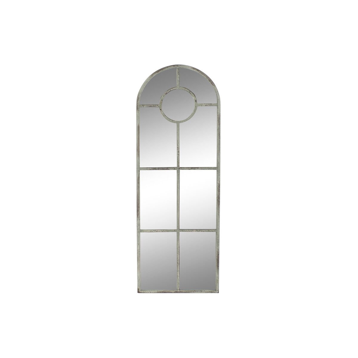Lustro ścienne DKD Home Decor 42 x 2,5 x 122 cm szary metal biały okno vintage