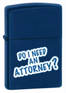 Trafika - Zippo, Zapalniczka, Do I Need an Attorney?, Navy Matte - miniaturka - grafika 1