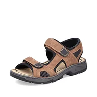Sandały męskie - Rieker Sandały męskie 26156, sandały, Braun Kombi 25, 40 EU - miniaturka - grafika 1