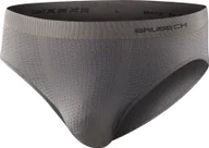 Majtki męskie - Brubeck BE1004M Slipy męskie Base Layer szary XXL - miniaturka - grafika 1