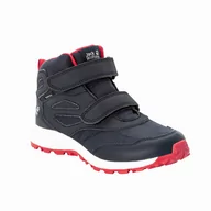 Buty dla dziewczynek - Buty dziecięce Jack Wolfskin WOODLAND TEXAPORE MID VC K dark blue / pink - 26 - miniaturka - grafika 1