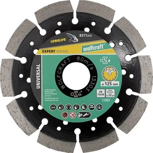 Wolfcraft Tarcza diamentowa 125 do cięcia PRO Laser Universal, - Tarcze do pił - miniaturka - grafika 1
