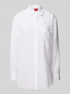 Bluzki damskie - Bluzka koszulowa o kroju relaxed fit z efektem marszczenia model ‘Elodina’ - miniaturka - grafika 1