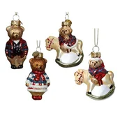 Bombki - Bombka szklana miś 7,5 cm mix kształtów - miniaturka - grafika 1