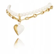 Naszyjniki - CHOKER Z AGATAMI I SERCEM (C23/KOR/166AU) - miniaturka - grafika 1