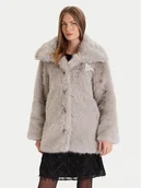 Płaszcze damskie - ONLY Futro Ashia 15356621 Szary Regular Fit - miniaturka - grafika 1