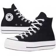 Trampki damskie - Converse buty trampki damskie czarne wysokie platforma 560845C 38 - miniaturka - grafika 1