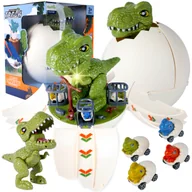 Mały naukowiec - Jajko Dinozaura Wykluwający się Jajo Dinozaur Wyrzutnia Tor Zjazdowy 2w1 - miniaturka - grafika 1