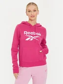 Bluzy damskie - Reebok Bluza Fleece Hoodie Różowy Regular Fit - miniaturka - grafika 1