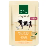 Mokra karma dla kotów - REAL NATURE Original Adult 12 x 85 g Kurczak z wołowiną, Pasztet / Mus - miniaturka - grafika 1