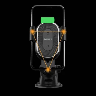 Remax bezprzewodowa ładowarka Qi grawitacyjny uchwyt samochodowy z regulowanym ramieniem na szybę i deskę rozdzielczą czarny (RM-C37) - Ładowarki do telefonów - miniaturka - grafika 10