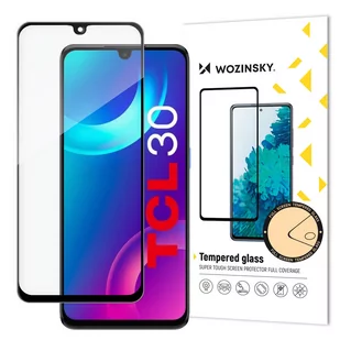 Wozinsky super wytrzymałe szkło hartowane Full Glue na cały ekran z ramką Case Friendly TCL 30 czarny - Szkła hartowane na telefon - miniaturka - grafika 1