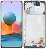 Części serwisowe do telefonów - Wyświetlacz LCD + ekran dotykowy Xiaomi Redmi Note 10 Pro 4G OLED Ramka czarna - miniaturka - grafika 1