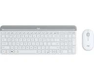 Klawiatury - Logitech Slim Wireless Keyboard and Mouse Combo MK470 klawiatura USB Hiszpański Biały 920-009199 - miniaturka - grafika 1