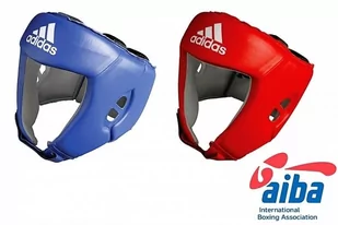 Adidas, Kask bokserski, Aiba czerwony, rozmiar M - Kaski bokserskie i maski - miniaturka - grafika 1