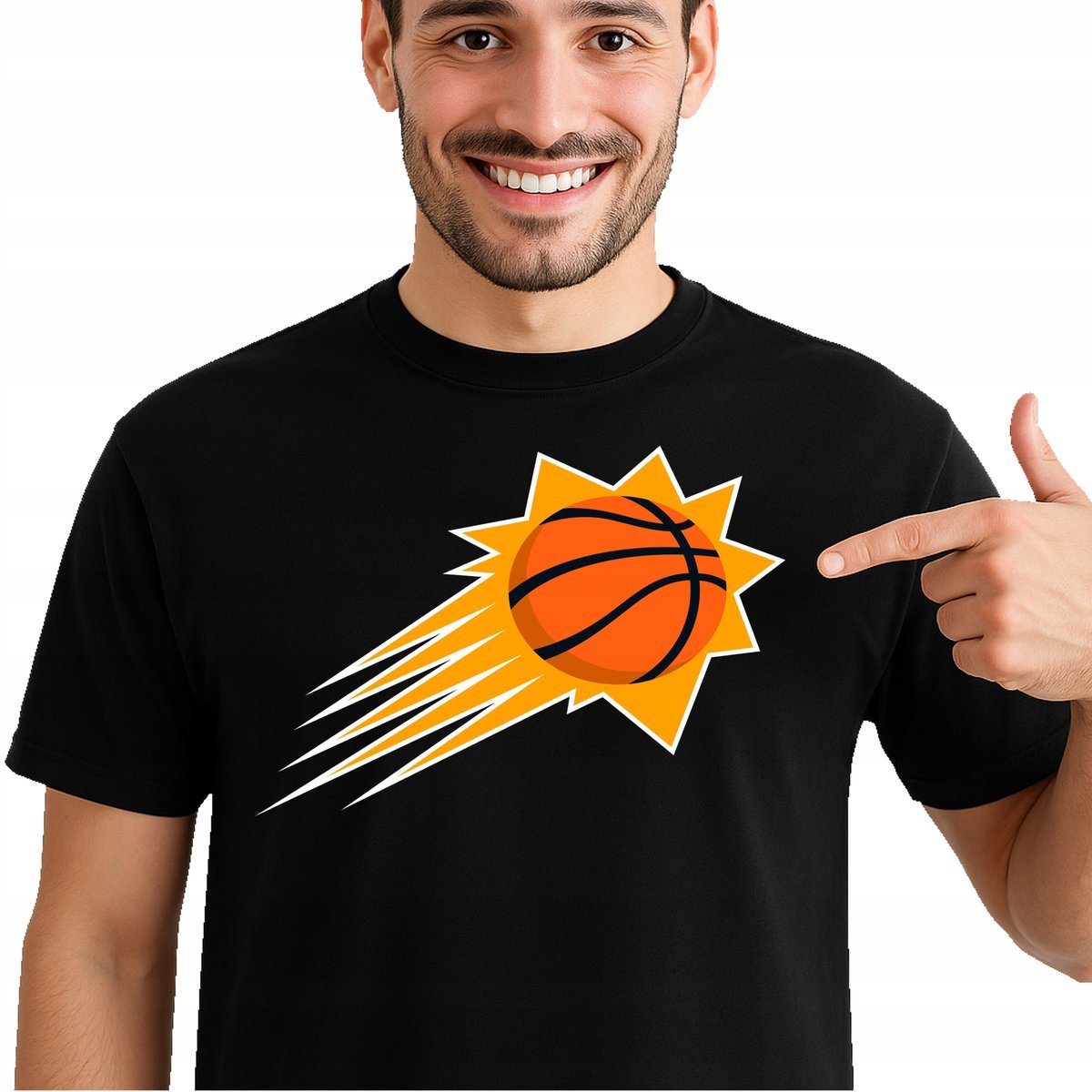 T-Shirt KOSZULKA PHOENIX SUNS NBA PREZENT Premium DLA FANA XL 0486 CZARNA