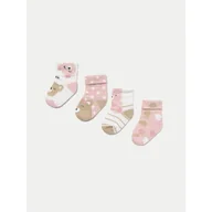 Skarpetki dla dzieci - Zestaw 4 par wysokich skarpet dziecięcych Mayoral 9867 Różowy - miniaturka - grafika 1