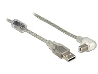 Kable USB - Delock Kabel USB USB-B kątowy 0.5m Przezroczysty 84811 - miniaturka - grafika 1