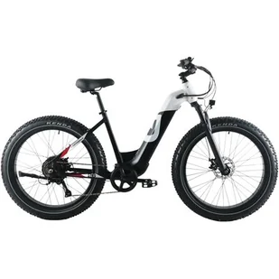 Rower elektryczny, 26", fatbike, czarno-biały, E-BIKE, GERMINA / Germina - Rowery elektryczne - miniaturka - grafika 1