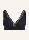 Biustonosze - Hanro Biustonosz Trójkątny Cotton Lace schwarz - miniaturka - grafika 1