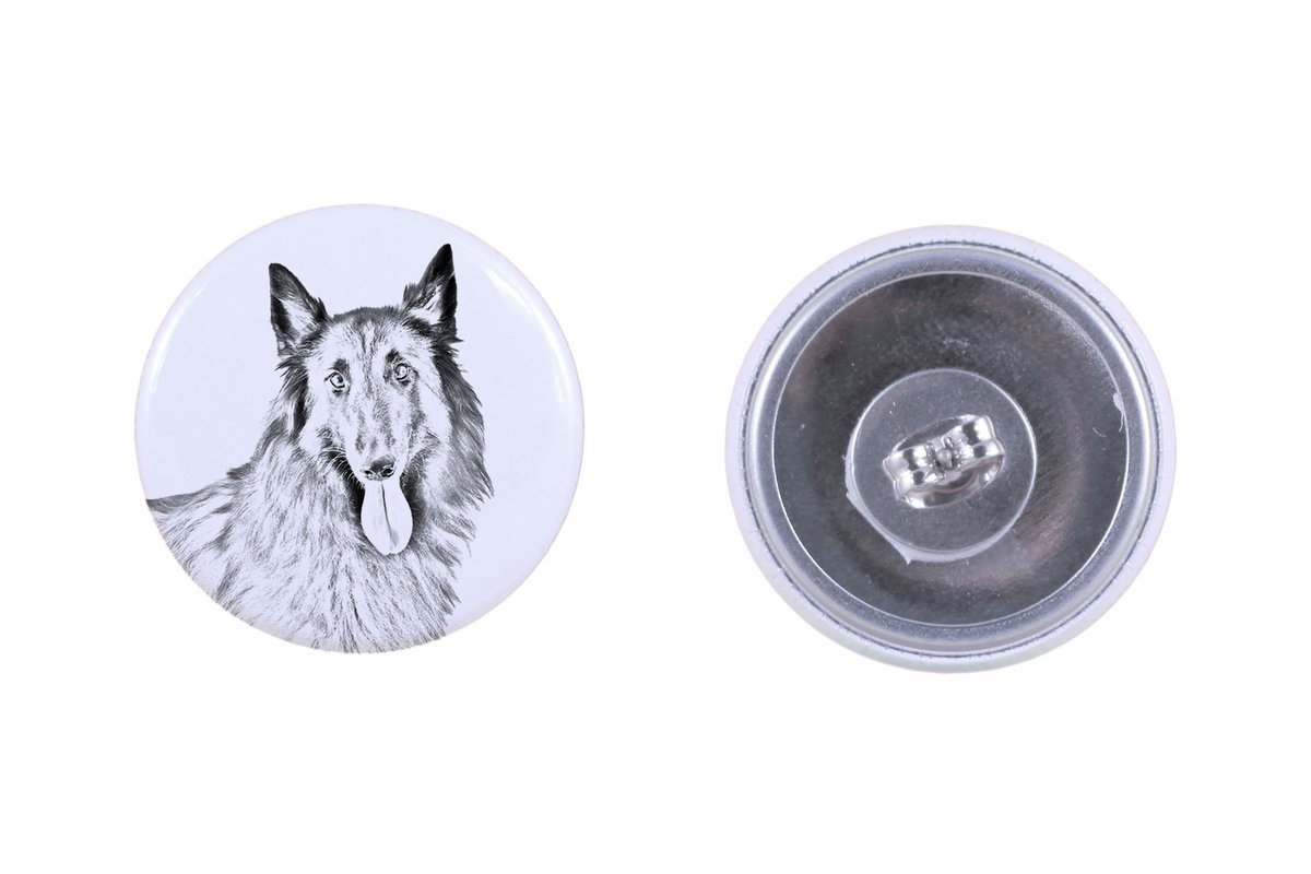 Owczarek belgijski, Belgijski pies pasterski I - wyjątkowe kolczyki z psem, twój pupil na breloku, marka własna Art-Dog