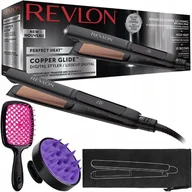 Prostownice i karbownice do włosów - Mega Zestaw Do Stylizacji Włosów Prostownica Revlon + Masażer Szczotka Etui - miniaturka - grafika 1