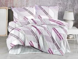 Darymex Pościel bawełniana 220x200 Azur fioletowa wrzosowa geometria Cottonlove Exclusive 4 - Pościel - miniaturka - grafika 1