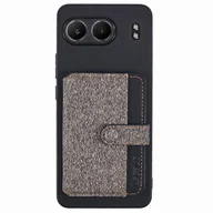 Etui i futerały do telefonów - Do OnePlus Nord 4 Etui na telefon Samoprzylepna torba na karty Dopasowanie kolorystyczne z podpórką - szary Wielobarwny Grey - miniaturka - grafika 1