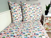 Pościel dla dzieci - Komplet pościeli bawełnianej dla dziecka 100x160 cm  - Maszyny budowlane - miniaturka - grafika 1