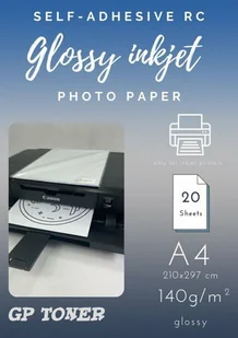 Gp Toner Samoprzylepny papier fotograficzny A4 błyszczący RC PAP-CSF001 PAP-CSF001 - Papier do drukarek - miniaturka - grafika 1