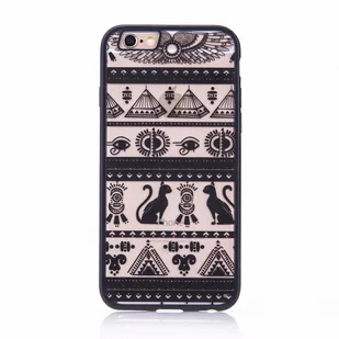 Etui na telefon komórkowy Mandala dla Apple iPhone 8 Etui ochronne Etui ochronne z motywem egipskich znaków Etui Bumper Black - Etui i futerały do telefonów - miniaturka - grafika 1