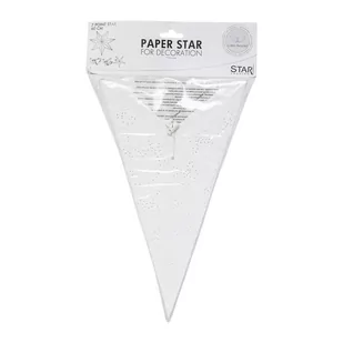STAR TRADING Papierowa gwiazda Decorus bez lampy biała/srebrna - Ozdoby bożonarodzeniowe - miniaturka - grafika 1