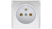 Gniazdka elektryczne - LEDart pojedyncze z uziemieniem natynkowe IP20 białe GN-1BZ/00 Bis Ospel - miniaturka - grafika 1