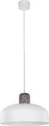 Lampy sufitowe - Sigma Lampa wisząca Wawa D biała czarne drewno 30788 - miniaturka - grafika 1