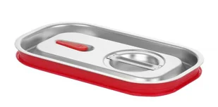 Pokrywka GN 1/4 HENDI Kitchen Line – Szczelna, Stal Nierdzewna z Silikonem 807644 - Pojemniki i kosze gastronomiczne - miniaturka - grafika 1