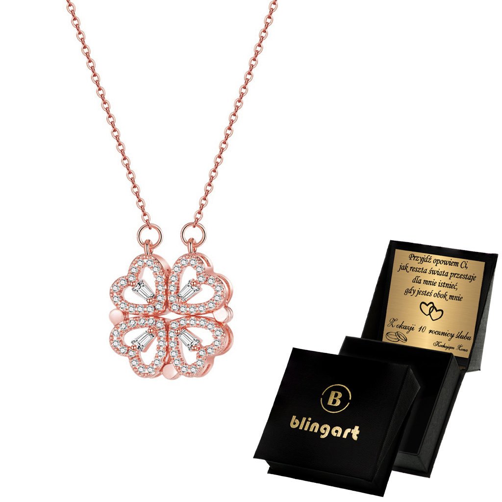 Naszyjnik srebrny damski KONICZYNA SERCA regulowan