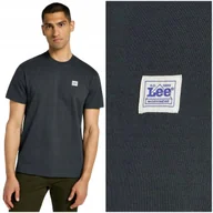 Koszulki męskie - Lee WORKWEAR WW TEE Washed Black luźna czarna koszulka bawełniana męska S - miniaturka - grafika 1