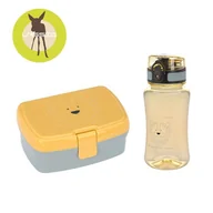 Bidony dla dzieci - Lassig Lassig Zestaw na lunch Lunchbox + Tritanowa butelka - bidon 460 ml About Friends Lew solution-bc-7646-0 - miniaturka - grafika 1