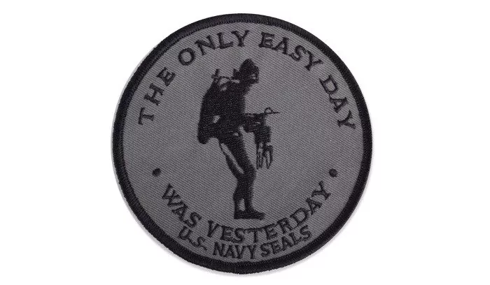 FOSTEX - Naszywka - The only easy day US Navy Seals - Zielony OD