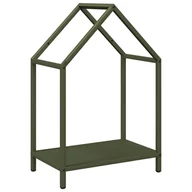 Wózki magazynowe - vidaXL Stojak na drewno opałowe, oliwkowo-zielony, 40x25x60 cm - miniaturka - grafika 1