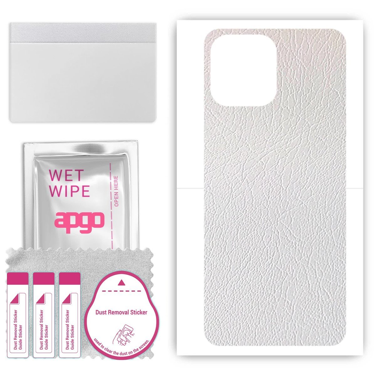 Folia naklejka skórka strukturalna na TYŁ do Huawei Nova Y62 Plus - Skóra Biała - apgo SKINS