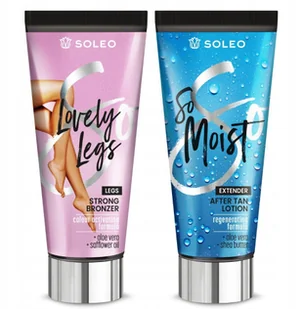SOLEO LOVELY LEGS 135ml MOCNY BRONZER DO NÓG + BALSAM PO OPALANIU 15 - Balsamy i kremy do opalania - miniaturka - grafika 1