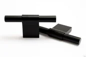 Zawiasy, okucia i inne akcesoria - Uchwyt meblowy T-Bar Line 12 Czarne aluminium - miniaturka - grafika 1