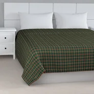 Narzuty - Dekoria Narzuta pikowana w pasy zielono czerwona kratka 100 x 160cm Bristol 836-142-69 - miniaturka - grafika 1