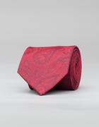 Krawaty i muchy męskie - krawat classico czerwony paisley 0025 - miniaturka - grafika 1