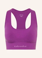 Biustonosze - Icebreaker Biustonosz Sportowy 260 Zoneknit Seamless Z Wełną Merino lila - miniaturka - grafika 1
