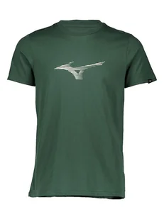 Mizuno Koszulka sportowa w kolorze zielonym - Koszulki sportowe męskie - miniaturka - grafika 1