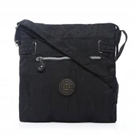 Torebki damskie - Ally Lekka Mała Torebka Damska Listonoszka do Pracy Czarna Bag Street - miniaturka - grafika 1