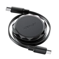 Maskownice do kabli - ACEFAST Kabel przewód USB-C - USB-C zwijany z organizerem 60W - czarny - miniaturka - grafika 1