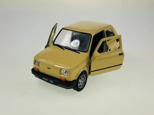 Welly Fiat 126P Beżowy 1:34 Samochód Nowy Metalowy Model - Samochody i pojazdy dla dzieci - miniaturka - grafika 1